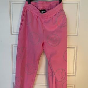 Etro Pink Embellished Straight Leg Sweatpants